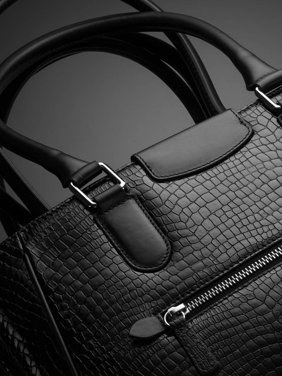 Croc-Embossed Tote
